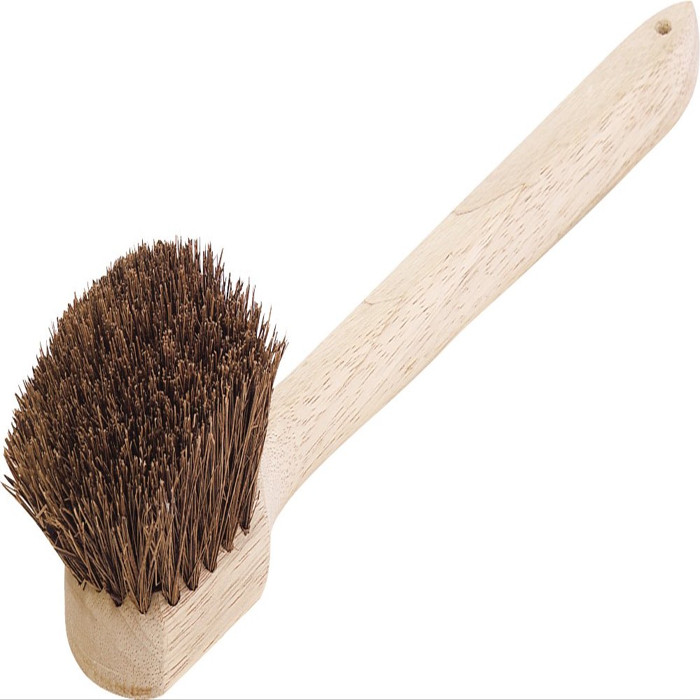 Carlisle 4549300 Utility Scrub Brush with Hardwood Handle, Palmyra, 20 x 5 in