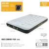 High Peak 40053 Multi Comfort Plus Unisex Air Mattress with Integrated Foot Pumps, Gray/Green/Black, 198 x 137 x 22 cm view 2