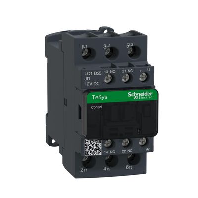 Schneider Electric TeSys D LC1D Power Contactor, 12 V DC Coil, 3-Pole, 3 NO, 690 V AC/DC, 25 A