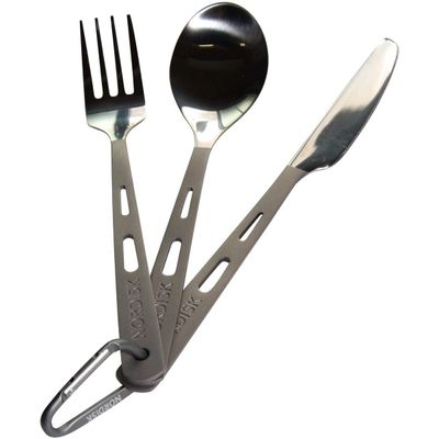 Relags Nordisk Titanium Cutlery Set, 3-Piece, Silver, One Size, 150906