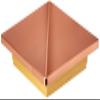 Ufpi Deckorators 72227 Deck Post Caps, Copper, 6 x 6 view 1