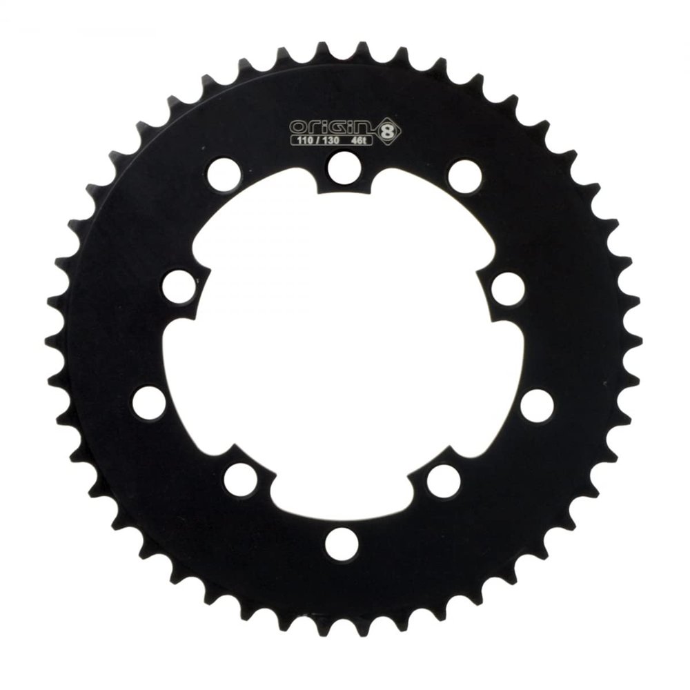 Origin8 BMX / Singlespeed / Fixie Chainring, 46T, 110/130 BCD, 1/8", Black