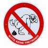 Aluminum Prohibition Sign “Please No Dog Landmines,” 200 mm, 0.6 mm view 1