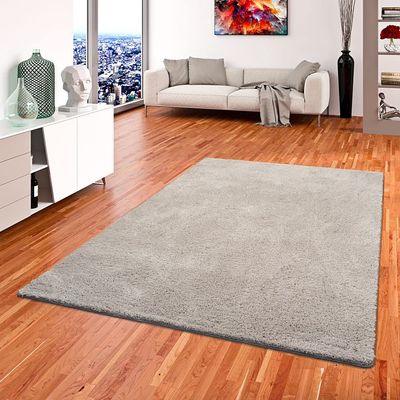 PALACE Gray High-Pile Shaggy Rug in 24 Sizes