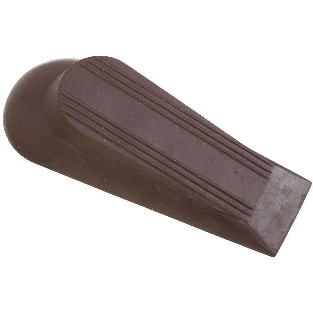 National Hardware Wedge Door Stoppers, Brown, 2-Pack, 5 in