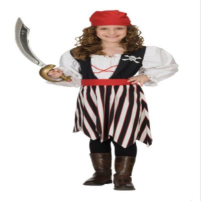 Rubies Pirate Girl Costume, Size 128, 2-Piece