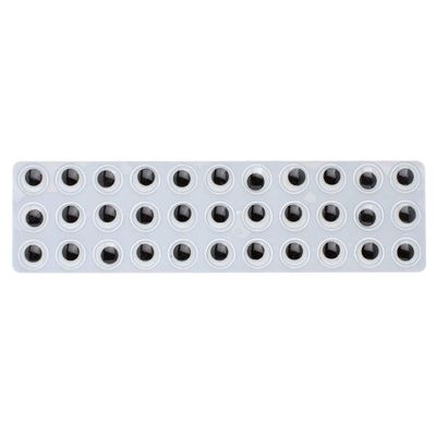 GLOREX 20 mm Round Googly Eyes, 12 Self-Adhesive Pieces