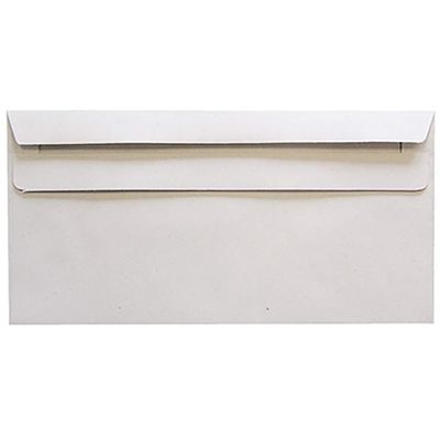 SOE DL Business Envelopes, 75 gsm, No Window, Self-Adhesive, Gray, 1,000-Pack