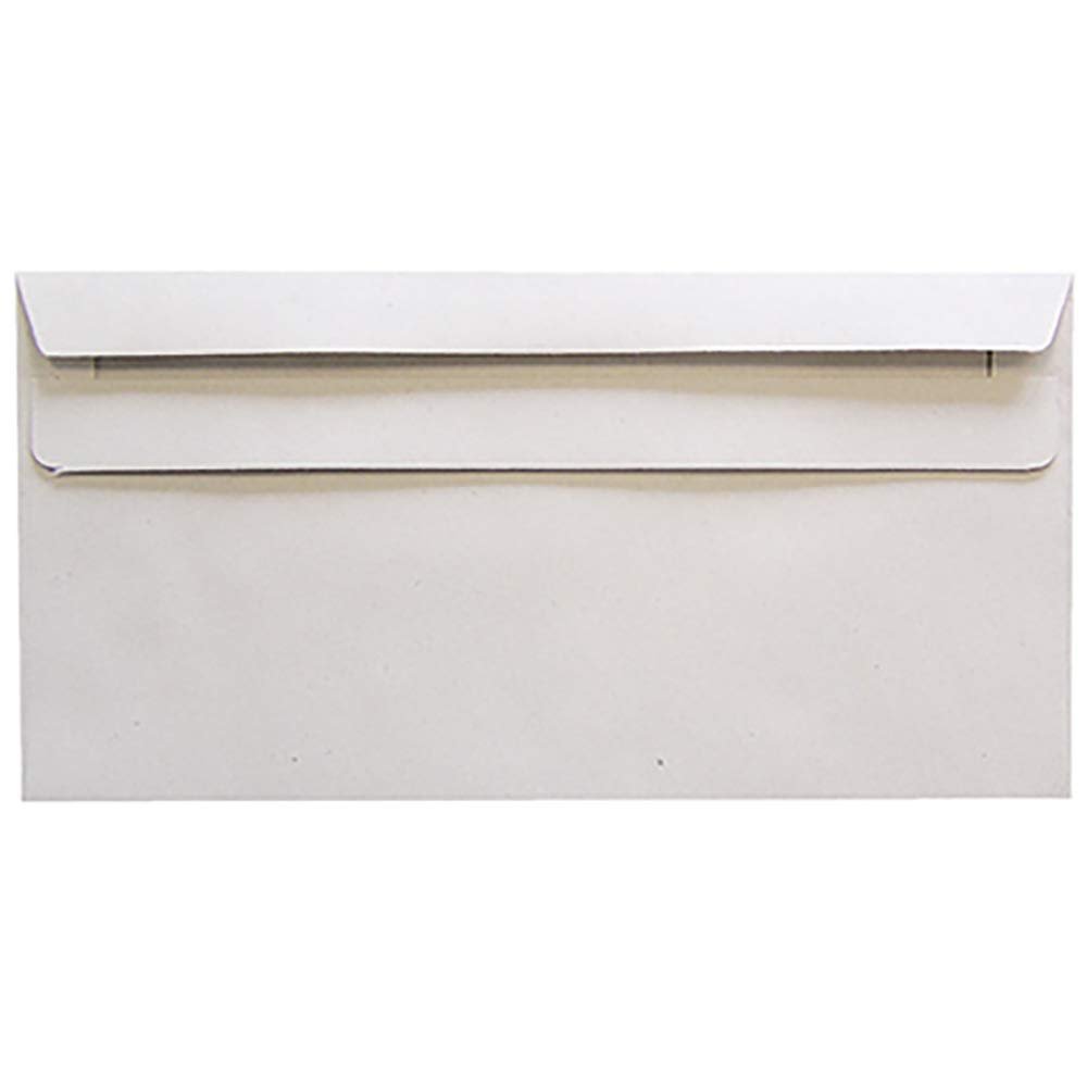 SOE DL Business Envelopes, 75 gsm, No Window, Self-Adhesive, Gray, 1,000-Pack