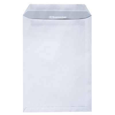 Soennecken Mailing Envelopes 2909, B4, 100 gsm, Windowless, Self-Adhesive, White, 250/Pack