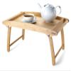 Continenta Rubberwood Bed Tray, Bed Table, Breakfast Tray, 61 x 35 x 7 cm view 2