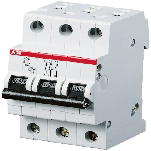 ABB Stotz S204-B6 Miniature Circuit Breaker, 6 A, B Characteristic