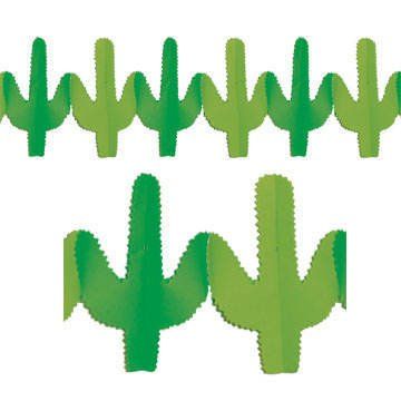 PARTY DISCOUNT Cactus Garland, Light Green/Dark Green, 300 cm