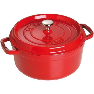 STAUB Cocotte Cast-Iron Roaster, 26 cm, 5 L, Cherry Red