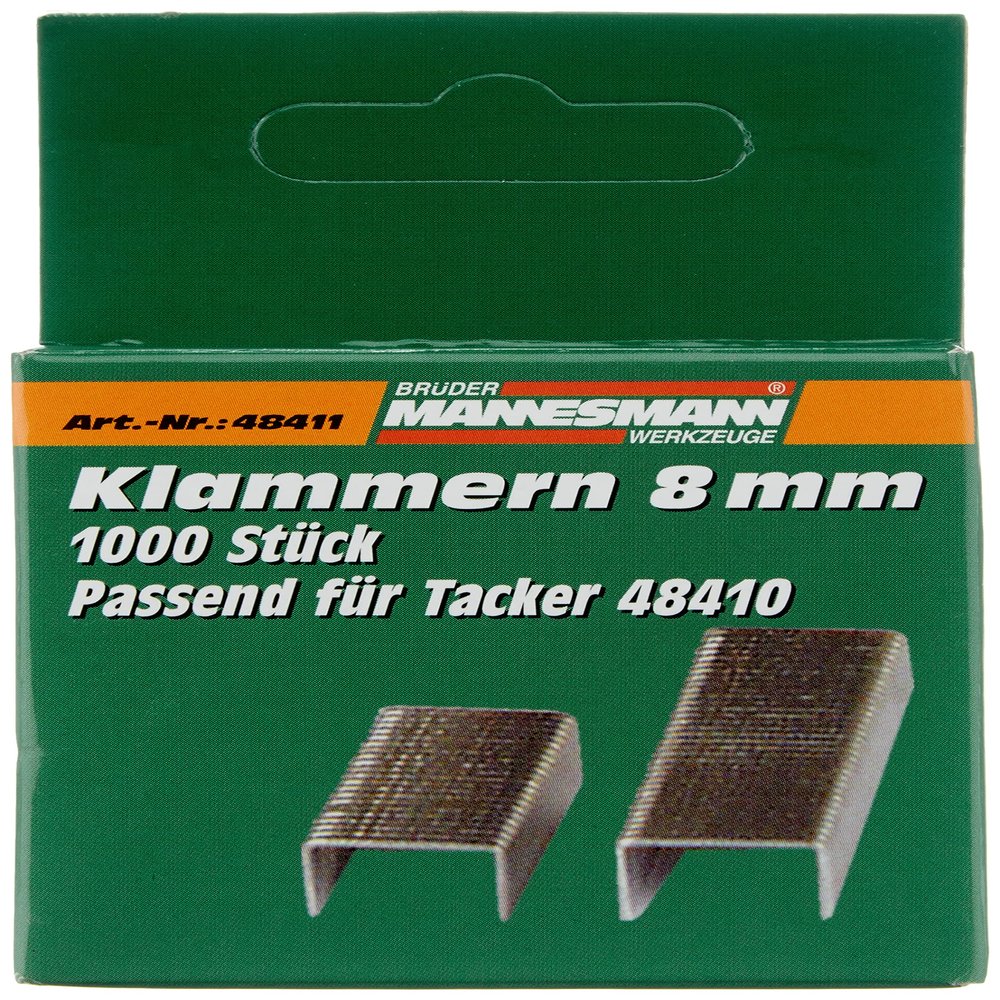 Brüder Mannesmann 8 mm Replacement Staples for Staplers M48410 | M48411