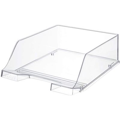 HAN 1046-23 KLASSIK XXL Letter Tray, DIN A4/C4, Extra-High, Stackable, Crystal-Clear