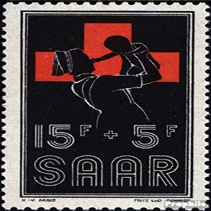 Prophila Collection Saarland No. 360 (Complete Issue), Canceled, 1955 Red Cross