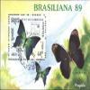 Prophila Collection Cambodia Block 170 (Complete Issue), Canceled, 1989 BRASILIANA 89, Butterflies view 1