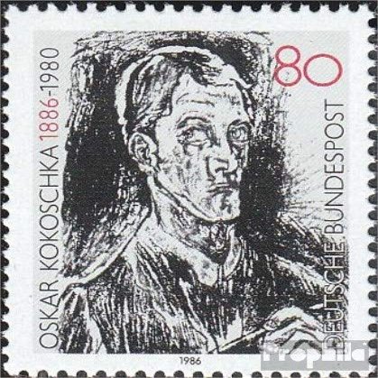 Prophila Collection West Germany 1272 Complete Issue MNH 1986 Otto Kokoschka Painting