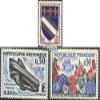 Prophila Collection France 1420–1422 Complete Issue, Mint Never Hinged, 1963 Coat of Arms, Submarine, Flowers view 1