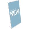 deflecto® Angled Desk Sign Holder, Plastic, 8.5 x 11, Clear, Freestanding, Sold Individually view 2