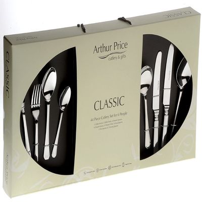 Arthur Price Classic Grecian 44-Piece Cutlery Set Gift Box