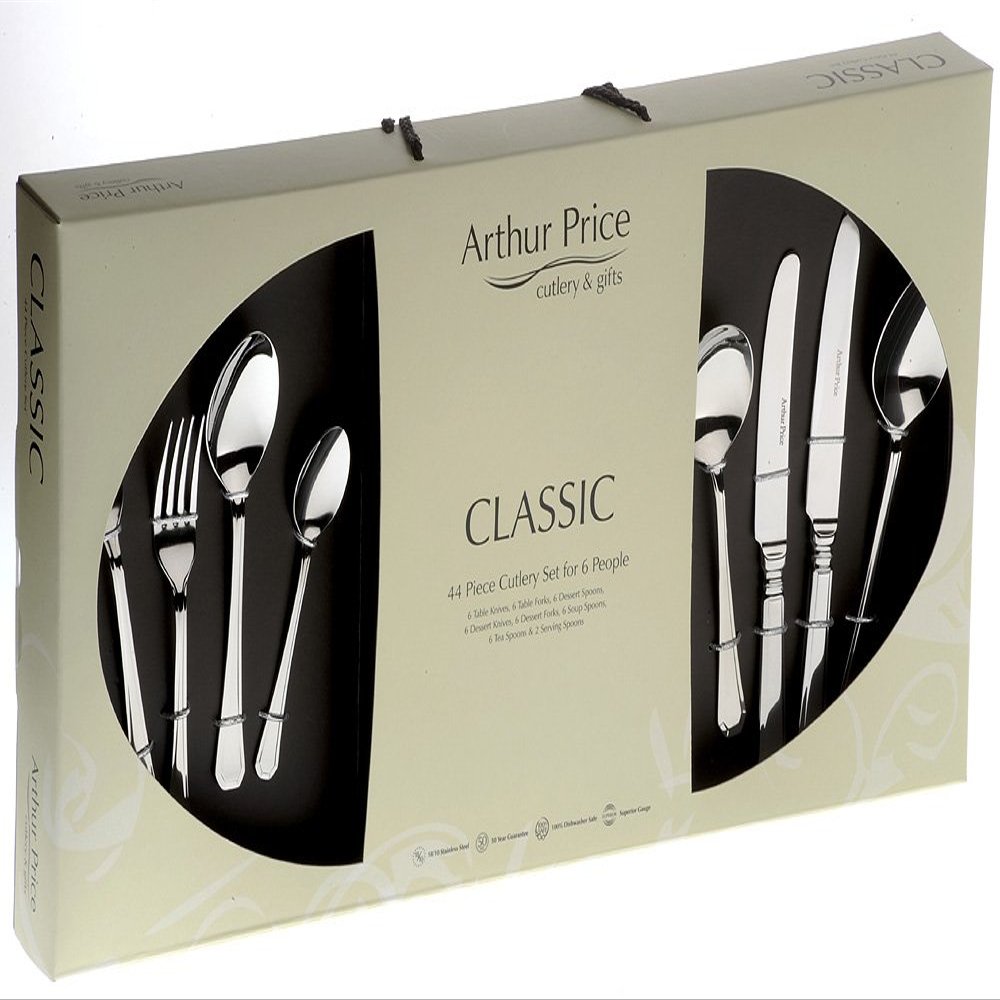Arthur Price Classic Grecian 44-Piece Cutlery Set Gift Box