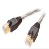 Vivanco Cat 6 Network Cable, 1:1 Wired, Gold-Plated Contacts, Double-Shielded, RJ45, 10 m, Transparent view 1