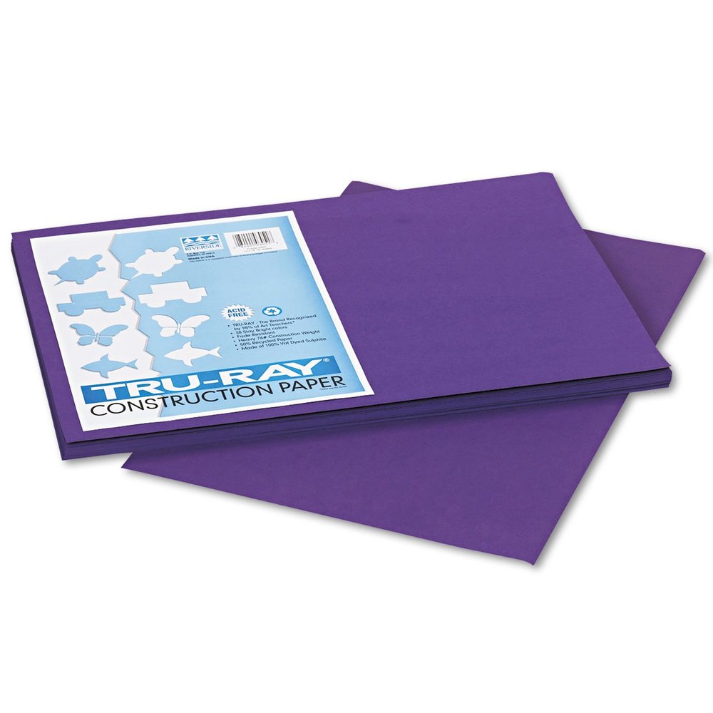 Tru-Ray Construction Paper - 12" x 18" - Purple