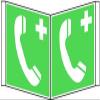 0676. Corner Sign Emergency Telephone E 007 – Plastic LNL CORNER SIGN EMERGENCY TELEPHONE E07 – 150 x 150 mm view 1