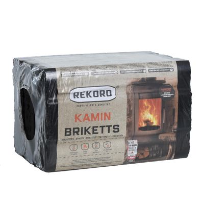 Rekord Briquettes for Coal Stoves and Fireplaces, 10 kg Pack