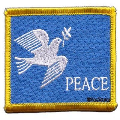 Peace Dove Flag Patch - 8 x 6 cm