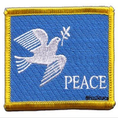 Peace Dove Flag Patch - 8 x 6 cm