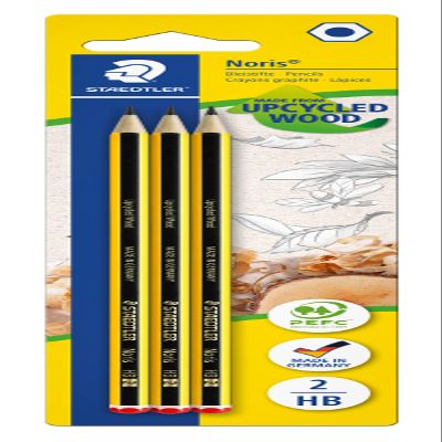 STAEDTLER Noris 120 HB Pencils, 3-Pack Blister Card, Hexagonal