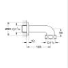 GROHE Outlet Elbow, Chrome, 1 1/4" Male Thread, for Grohtherm XL, 12432000 view 2