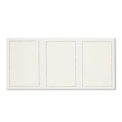 10 White 3-Panel Accordion Photo Mounts with Gold Border, for 13 x 18 cm Photos