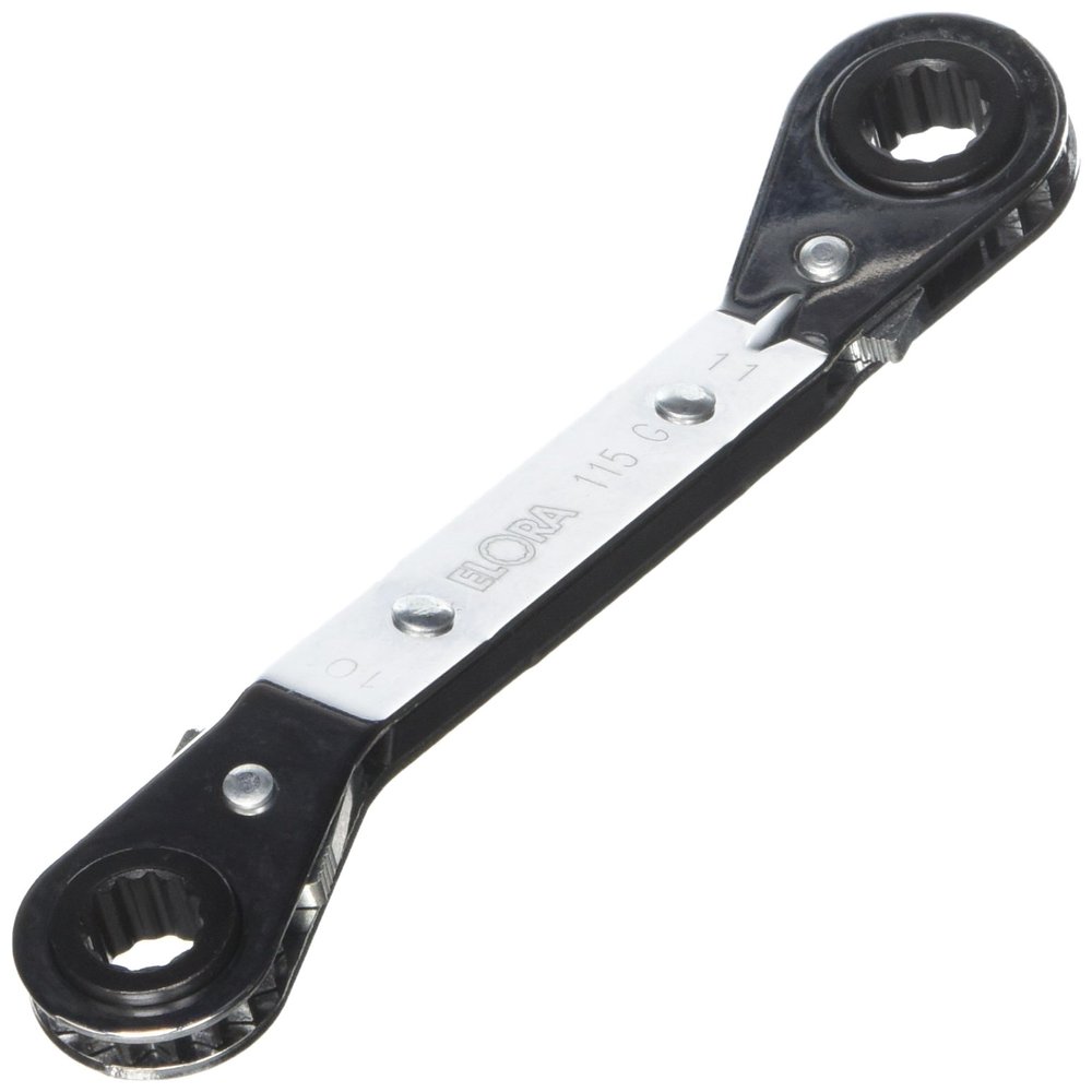 Elora 115310111000 Offset Ratcheting Box-End Wrench 115G, 10 x 11 mm