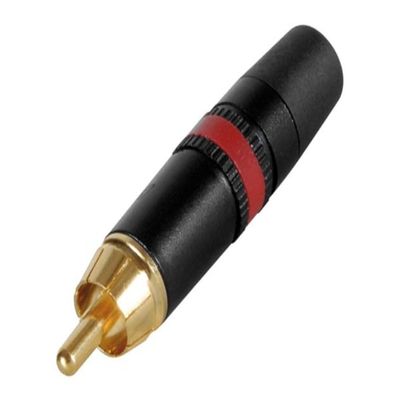 VELLEMAN NYS373-2 Neutrik RCA Plug, Gold-Plated Contacts, Red