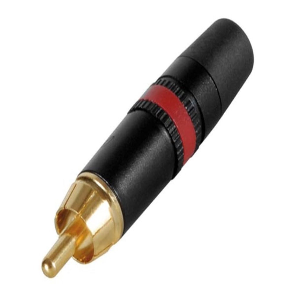 VELLEMAN NYS373-2 Neutrik RCA Plug, Gold-Plated Contacts, Red