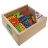 SIMM 65823 Magnetic Wooden Letter Box with 37 Magnetic Wooden Letters, Multicolor view 1