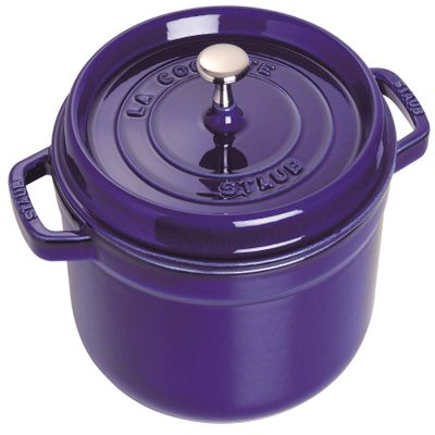 STAUB Cocotte Round Cast-Iron Dutch Oven, 24 cm, 3.8 L, Dark Blue