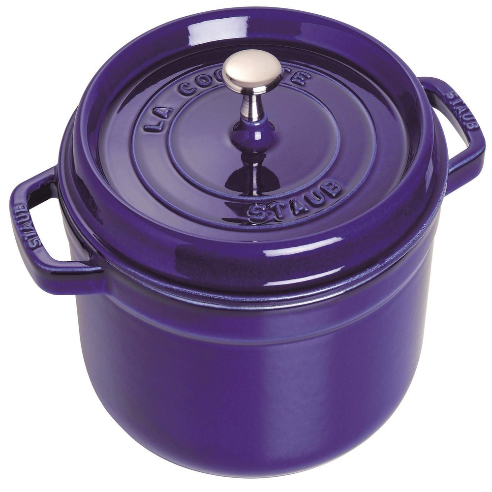 STAUB Cocotte Round Cast-Iron Dutch Oven, 24 cm, 3.8 L, Dark Blue