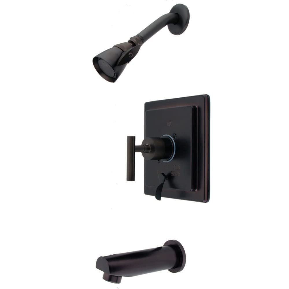 Kingston Brass KB86550CML Manhattan Tub and Shower Faucet, Oil-Rubbed Bronze
