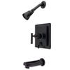 Kingston Brass KB86550CML Manhattan Tub and Shower Faucet, Oil-Rubbed Bronze view 1
