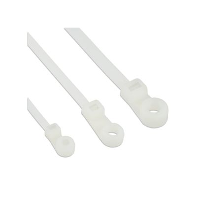 InLine 59975C 100-Pack Cable Ties with Mounting Hole, 200 mm x 4.8 mm