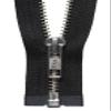 YKK Open-End Metal Zipper, Suede, No. 580, Black, 51 cm view 1