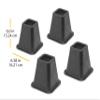 Whitmor Bed Risers, Black (Set of 4) view 3