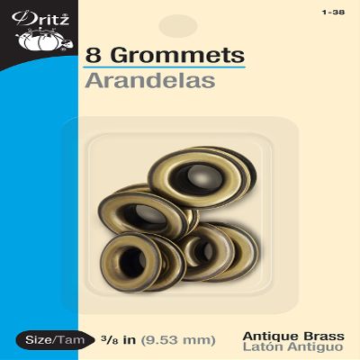Dritz 3/8-Inch Grommets, Antique Brass Finish, 8 Count