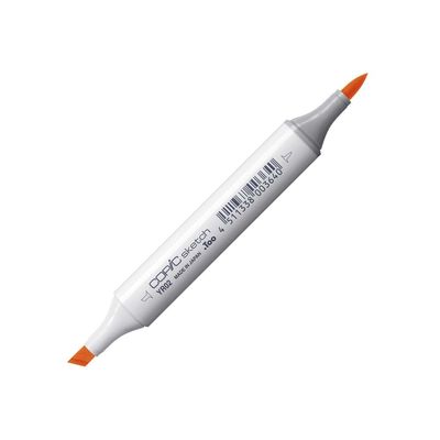 COPIC Sketch Marker YR-02 Light Orange, Professional Brush Marker