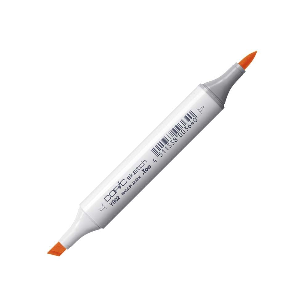 COPIC Sketch Marker YR-02 Light Orange, Professional Brush Marker